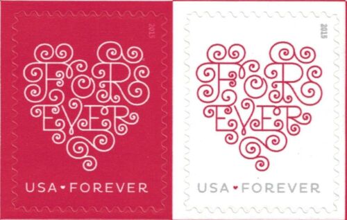 Red and White Forever Postage Stamps