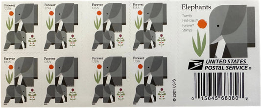 Cartoon Elephants Star Forever Postage Stamps