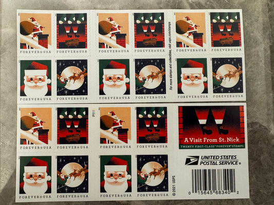2021 A Visit From St. Nick Forever Postage Stamps