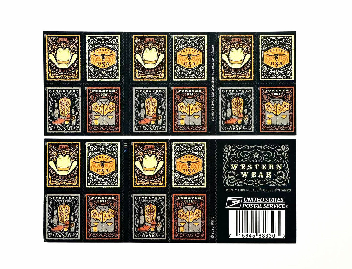 Western Wear Forever Postage Stamps