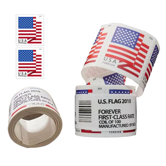 2018 US Flags Forever Postage Stamps in Coils