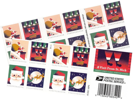 2021 A Visit From St. Nick Forever Postage Stamps