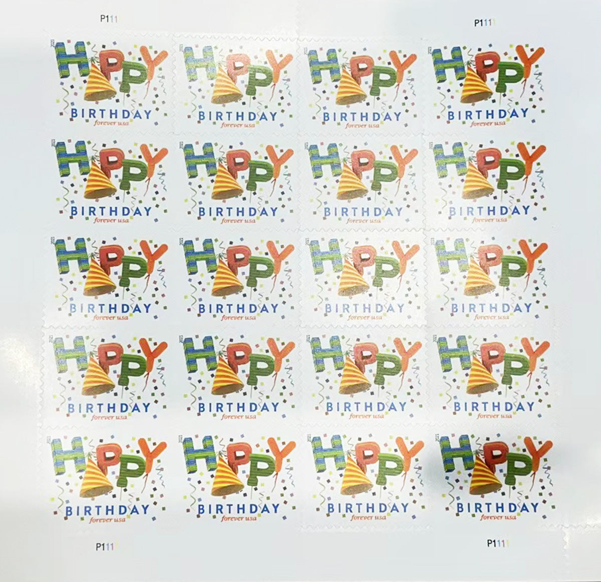 Happy Birthday Forever Postage Stamps