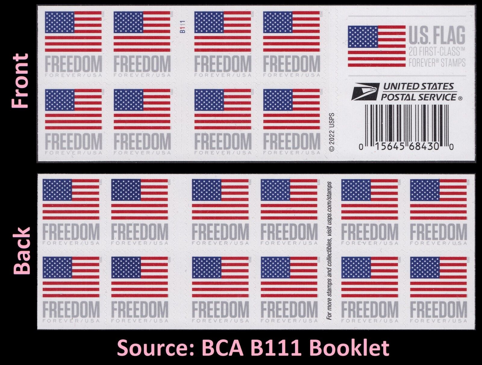 2023 US Flag Stamps Booklets Sheets