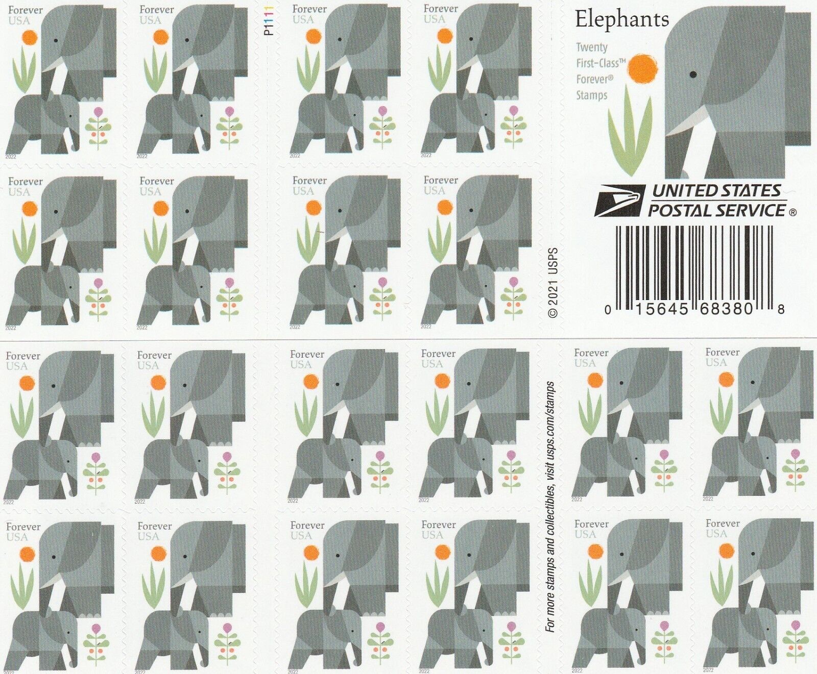 Cartoon Elephants Star Forever Postage Stamps