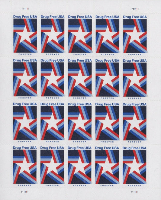 Drug Free Forever Postage Stamps