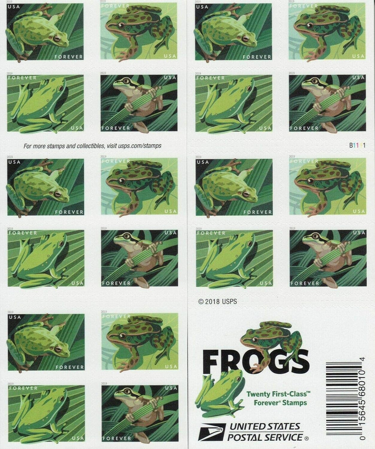 Frogs Forever Postage Stamps