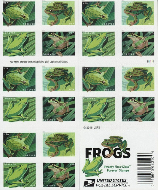 Frogs Forever Postage Stamps