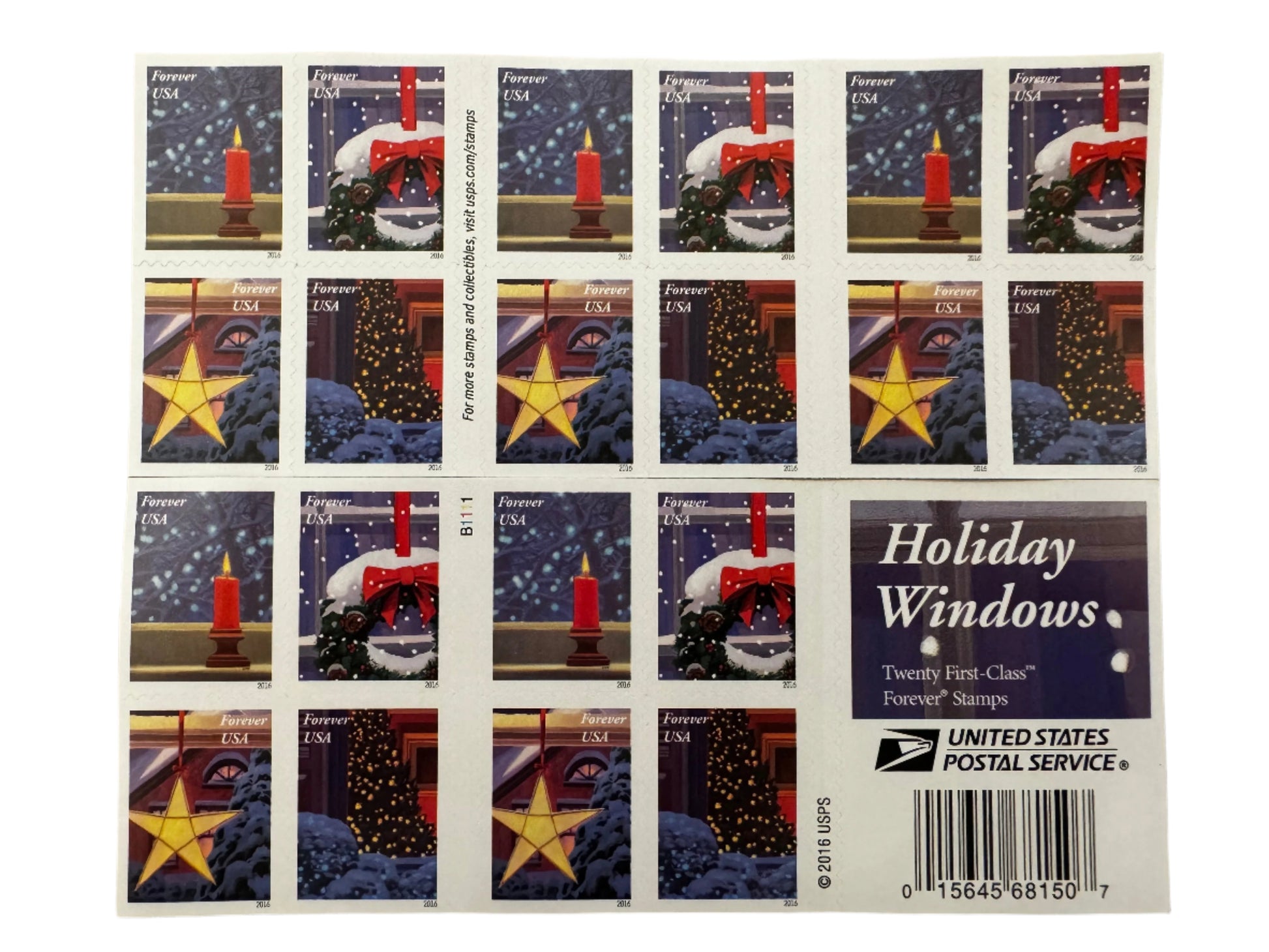 Holiday Windows Forever Stamps