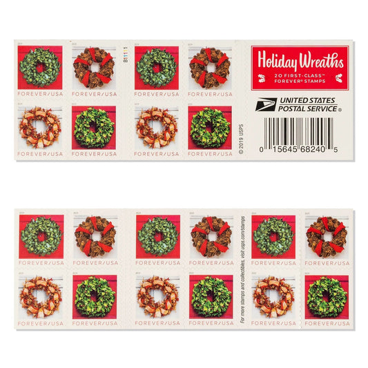 Holiday Wreath Forever Postage Stamps