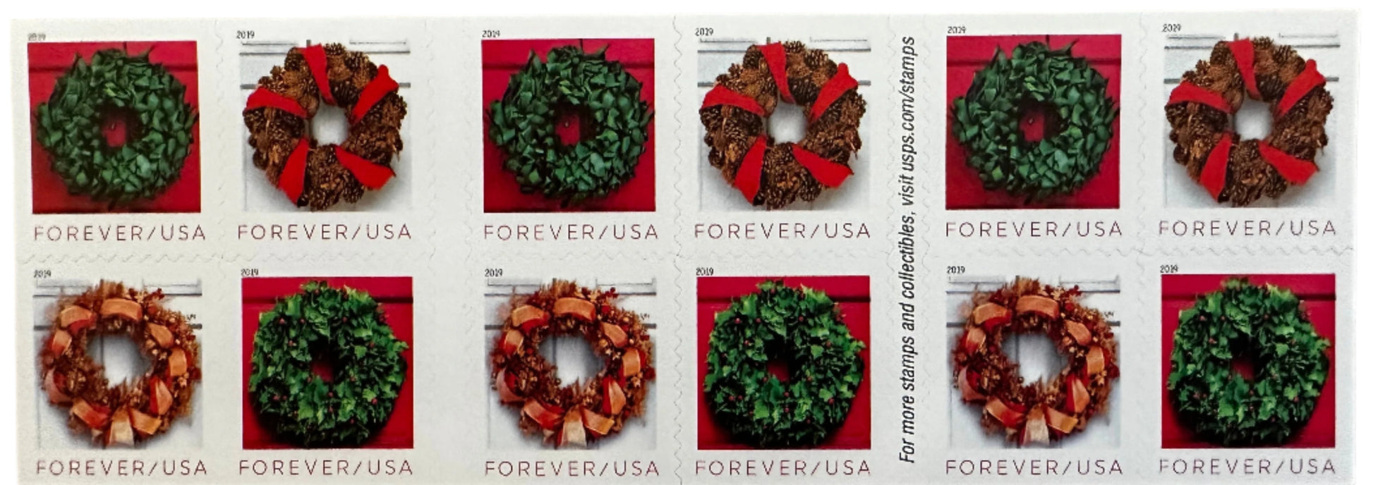 Holiday Wreath Postage Forever Stamps