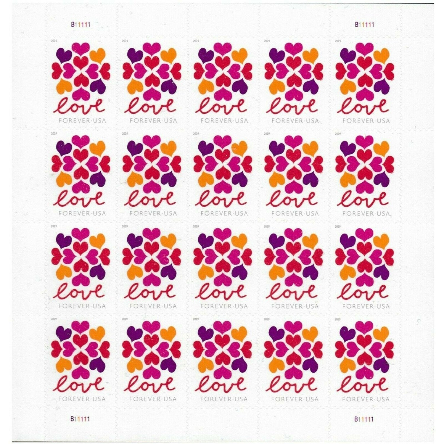 Love Hearts Blossom Forever Stamps