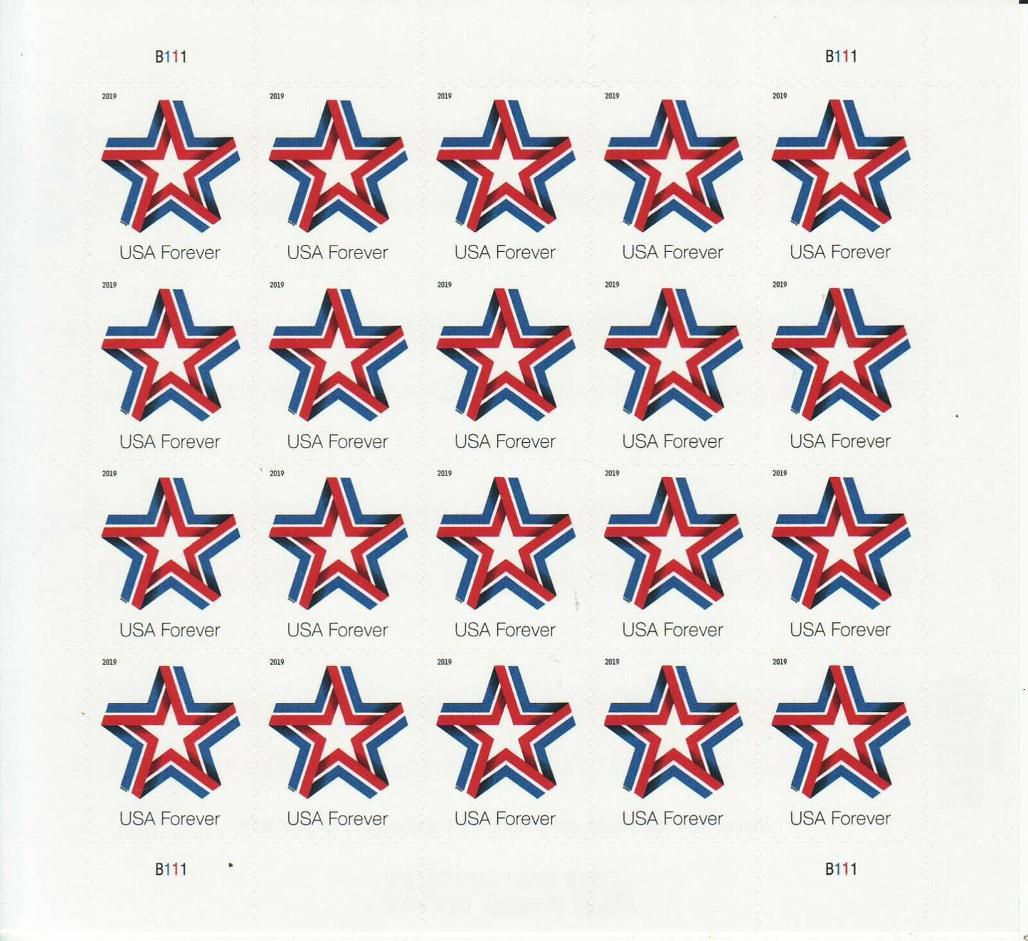 Star Ribbon Forever Postage Stamps
