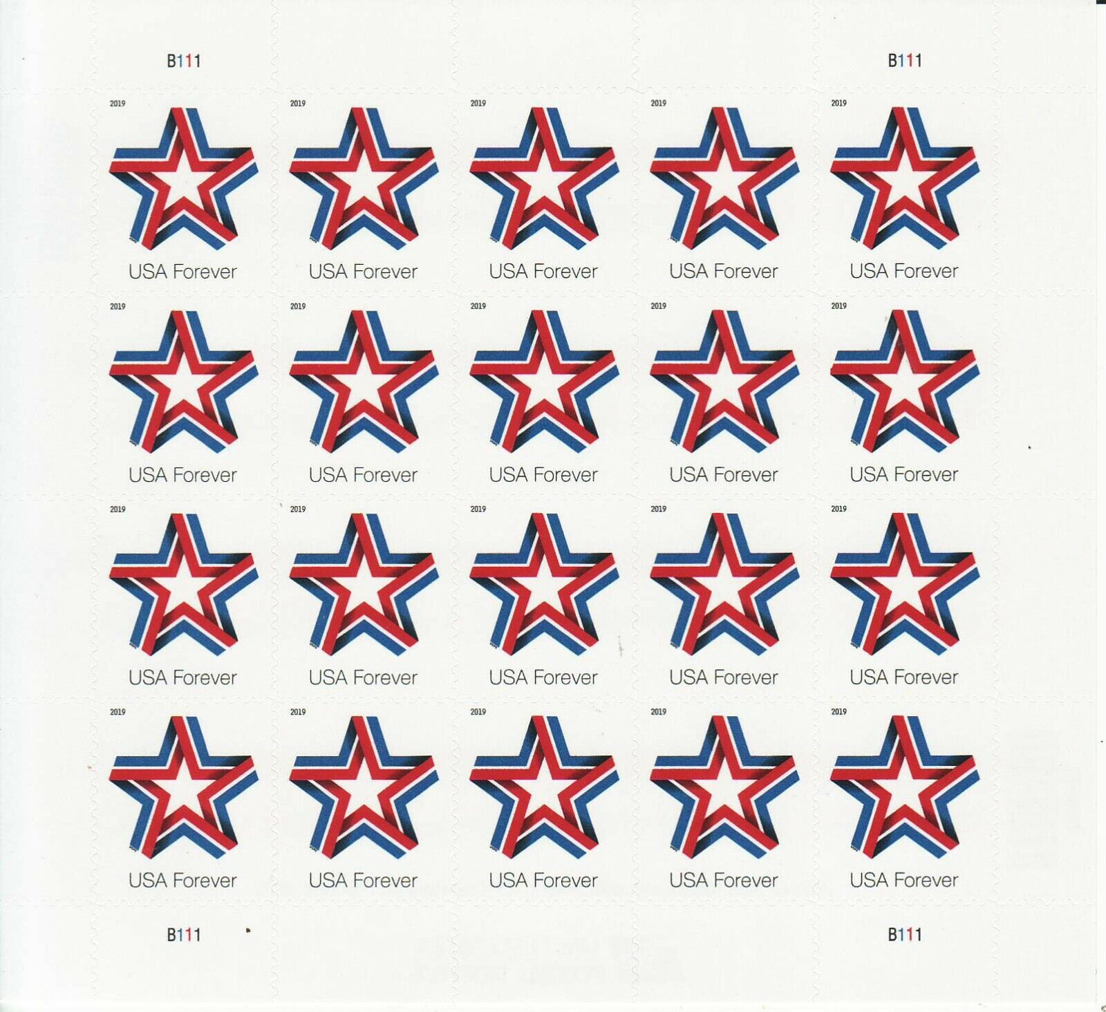 Star Ribbon Forever Postage Stamps