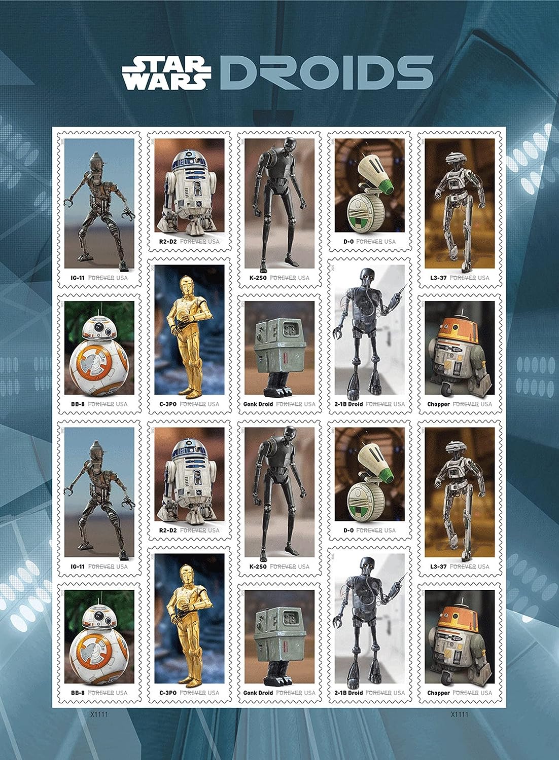 Star Wars Droids Forever Postage Stamps