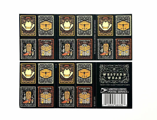 Western Wear Forever Postage Stamps